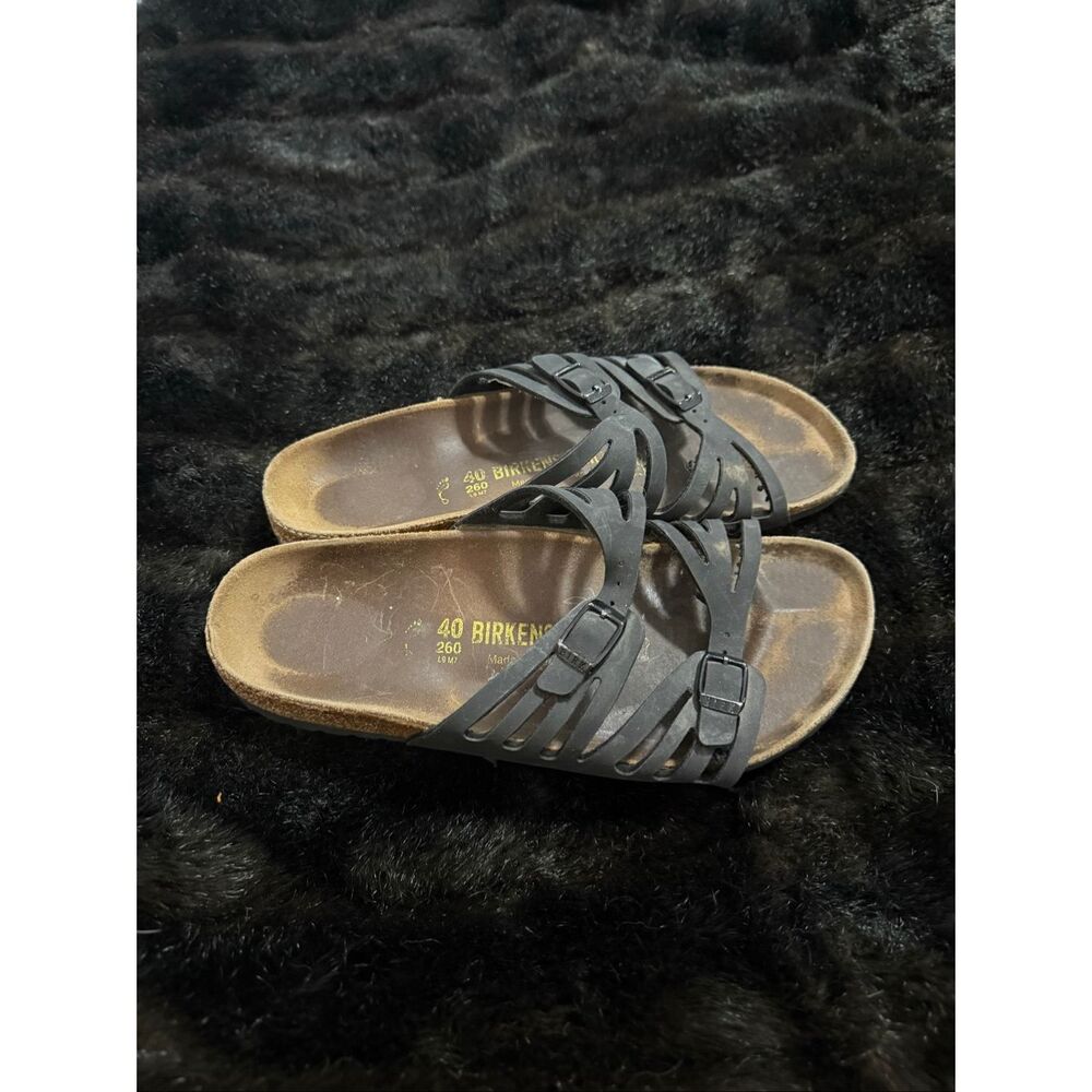 Birkenstock Granada Black Slide Sandals Womens 40 US 9.5 shoes